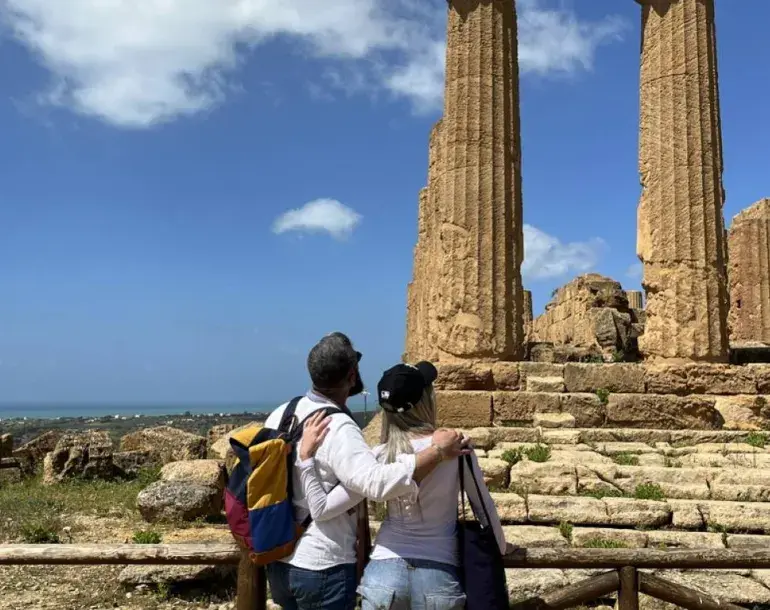 Tour of Agrigento Valle dei Templi at sunset