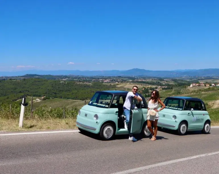 Electric Fiat Topolino Tour in Chianti from Florence with Wine Tasting