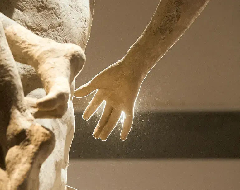 detail of accademia statue